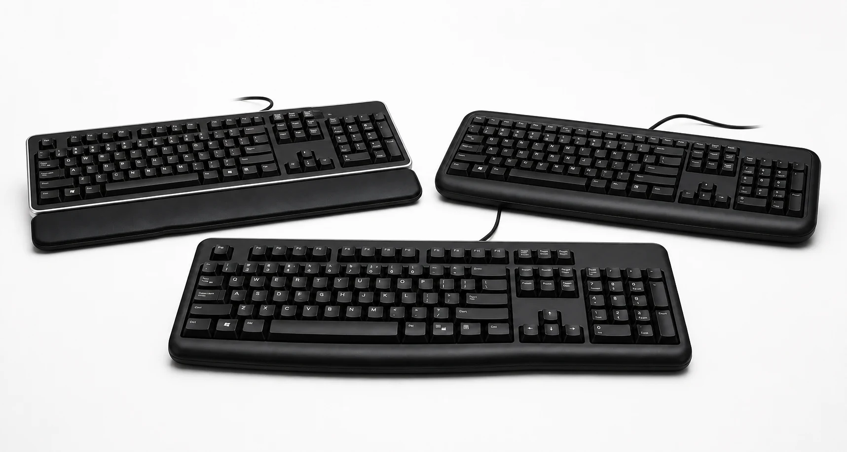 Three Blacksight Echo wired keyboard variants